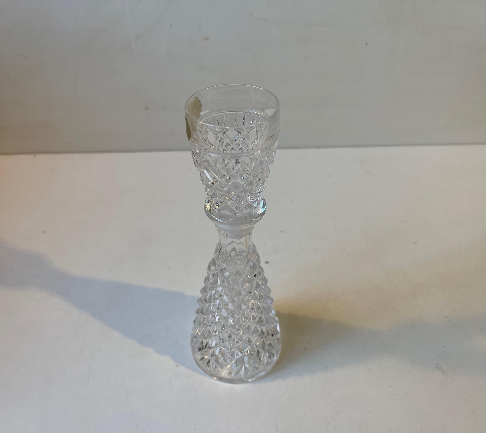 Mid-Century Modern i Drink on My Own, Bohemian Cut Crystal Decanter, 1970s For Sale