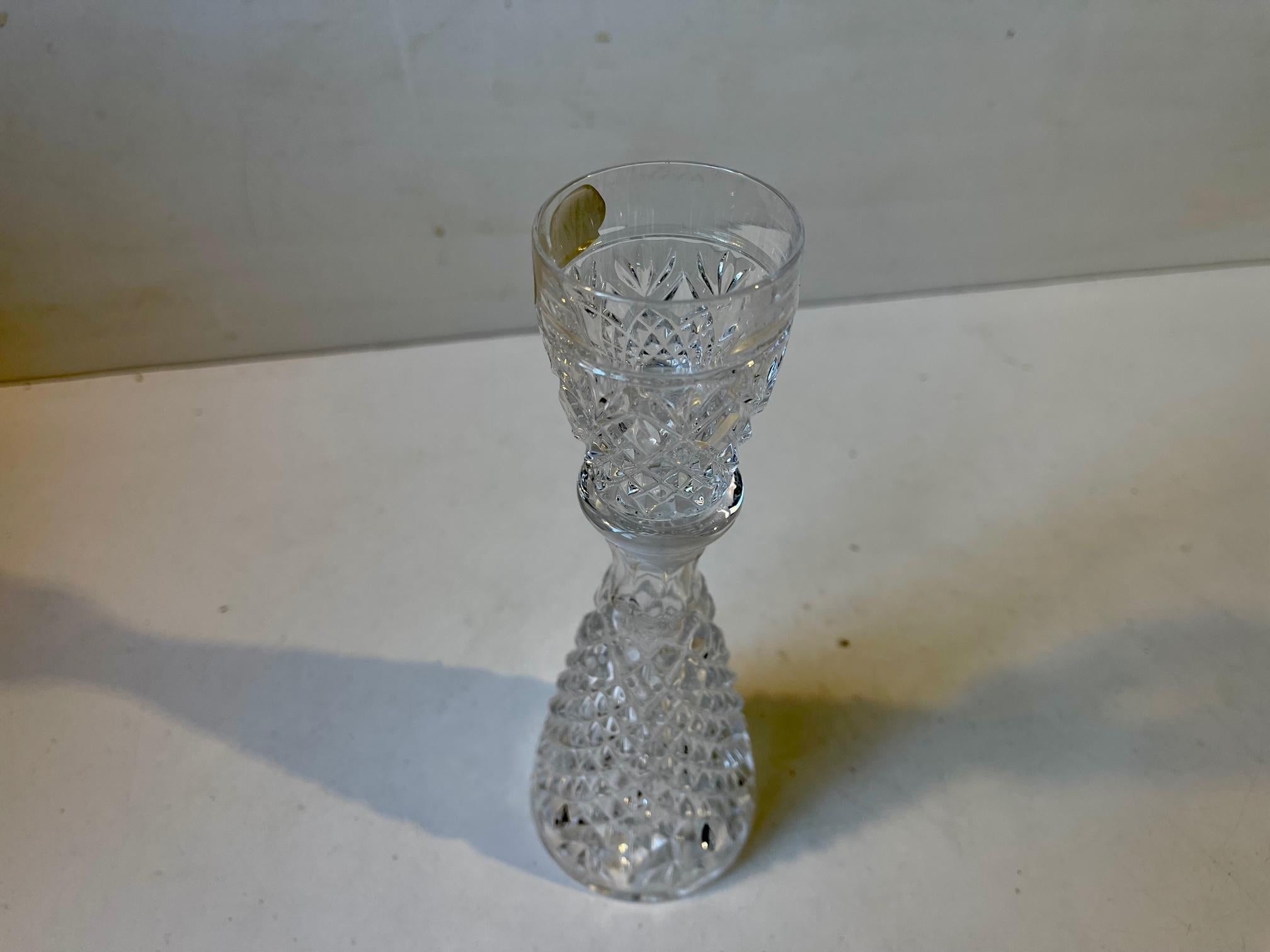 i Drink on My Own, Bohemian Cut Crystal Decanter, 1970s In Good Condition For Sale In Esbjerg, DK