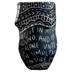 “I Felt It in My Ankles...” Porcelain Cup with Sgraffito Detailing