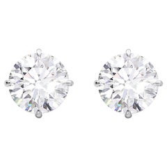 I Makellose D Farbe GIA 3,60 Karat Runde Brillantschliff Diamant-Ohrstecker