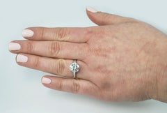 GIA Certified 2.01 Carat Round Cut Diamond E Color VVS1 Clarity in Platinum