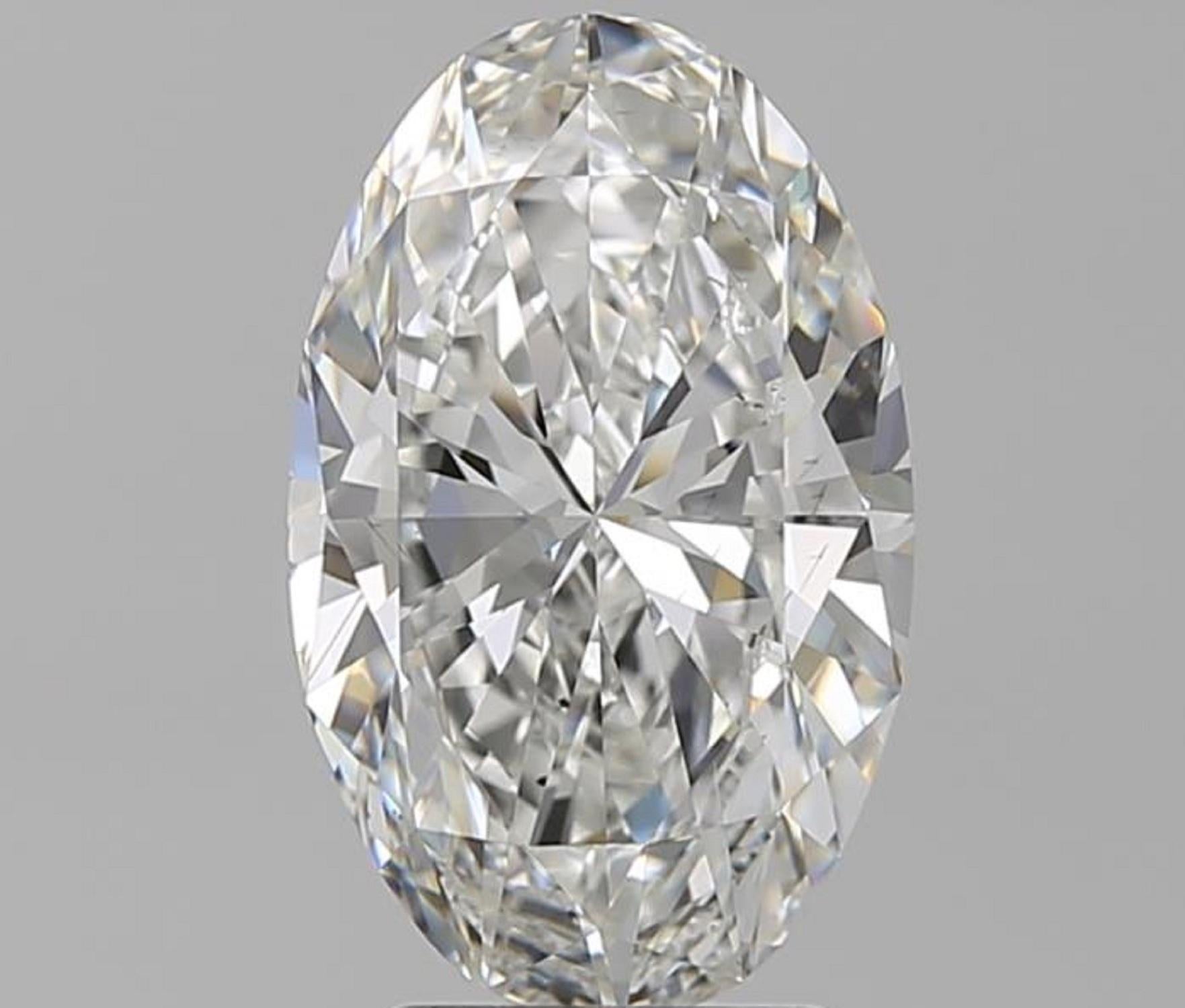 An amazing 2.75 carat diamond an oval shape with great luster and investment grade clarity

