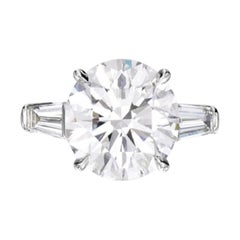 GIA Certified 2 Carat Round Brilliant Cut Platinum Ring F Color VS2 Clarity
