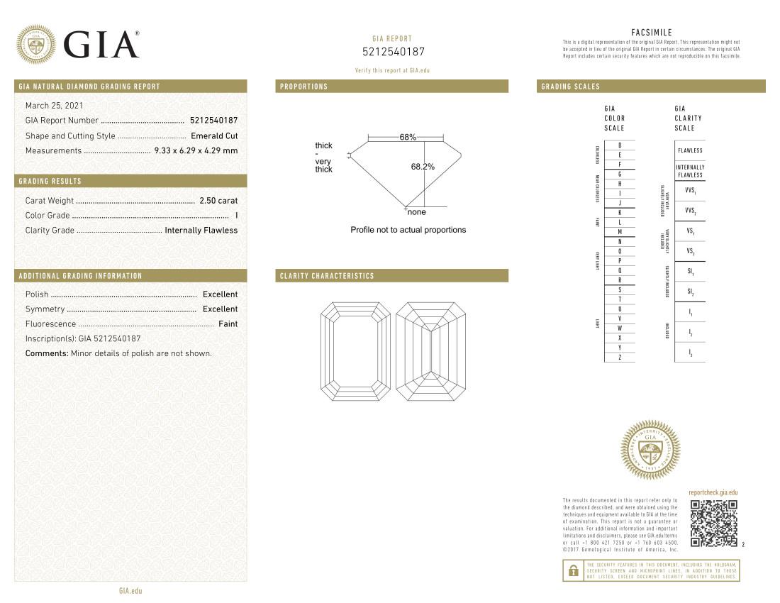 emerald cut 2.5 carat diamond