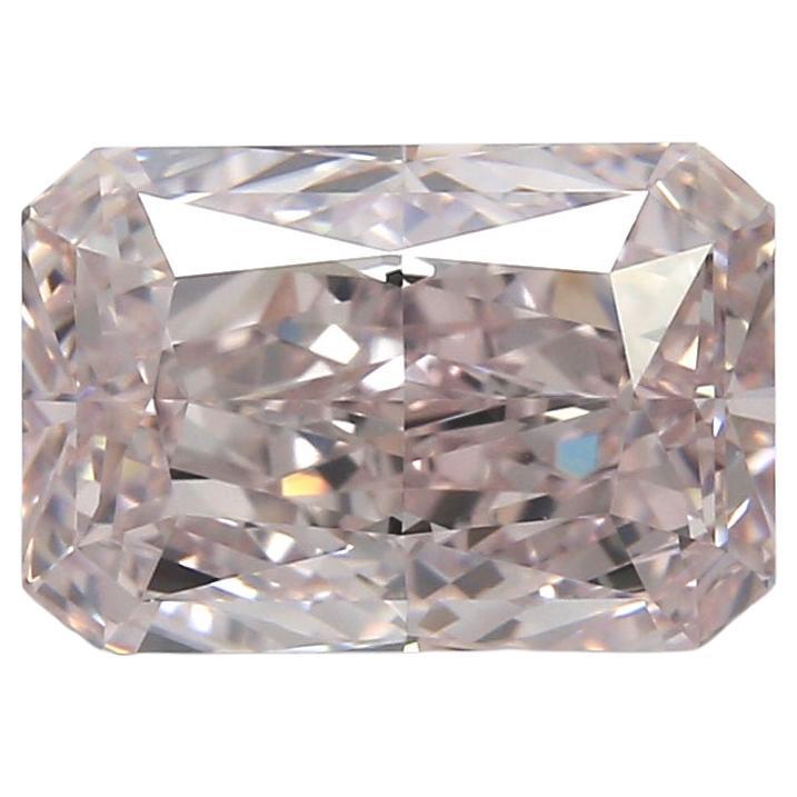 I Flawless GIA Certified 5 Carat Long Radiant Cut Fancy Light Pink Diamond