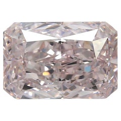 I Flawless GIA Certified 5 Carat Long Radiant Cut Fancy Light Pink Diamond