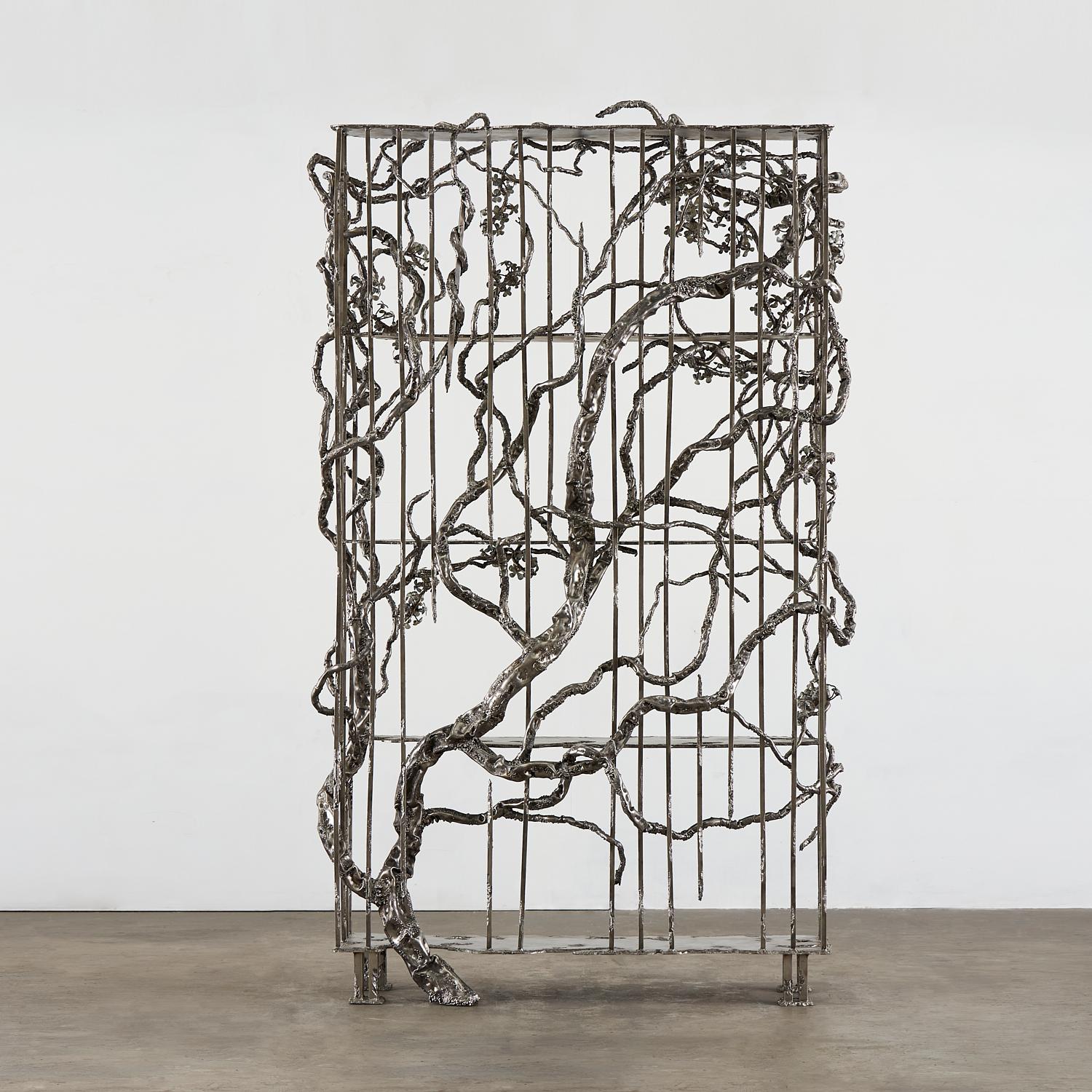 I Found You In The Forest Dreaming Shelves by Michael Gittings
One of a Kind
Dimensions: D 50 x W 110 x H 200 cm
Materials: Stainless steel, copper, enamel.

Michael Gittings
Melbourne based designer Michael Gittings aims to Challenge