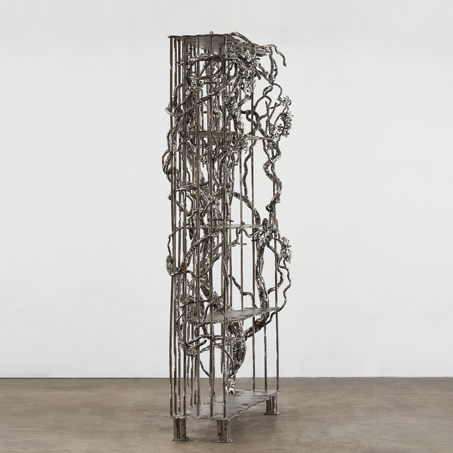 Stainless Steel I Found You In The Forest Dreaming Shelves by Michael Gittings For Sale