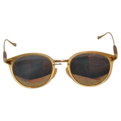 i h-i Koln Polished Gold Titanium with Hand-Carved and Polished Wood Sunglasses