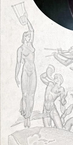 "Ich höre Amerika singen", wichtige Art-Déco-Zeichnung für das Klavier im Weißen Haus, 1938