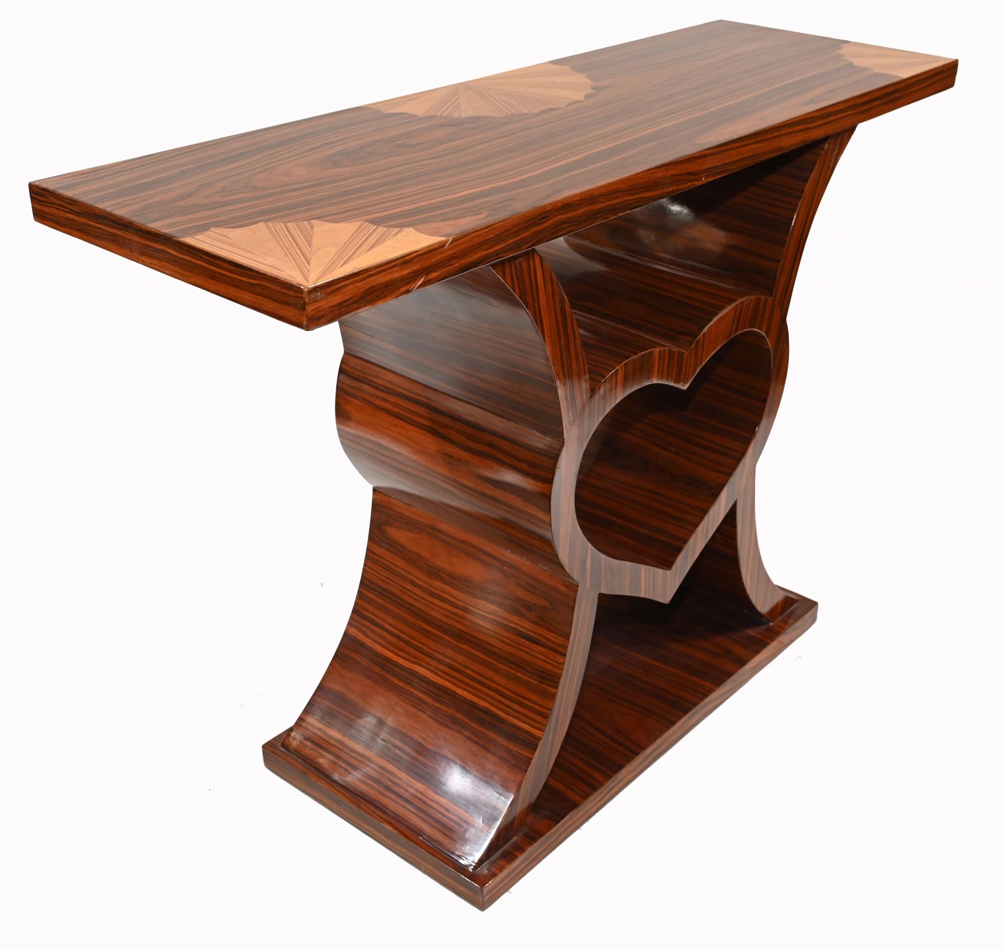 I Heart Art Deco Hall Table Console Inlay Furniture In Good Condition For Sale In Potters Bar, GB