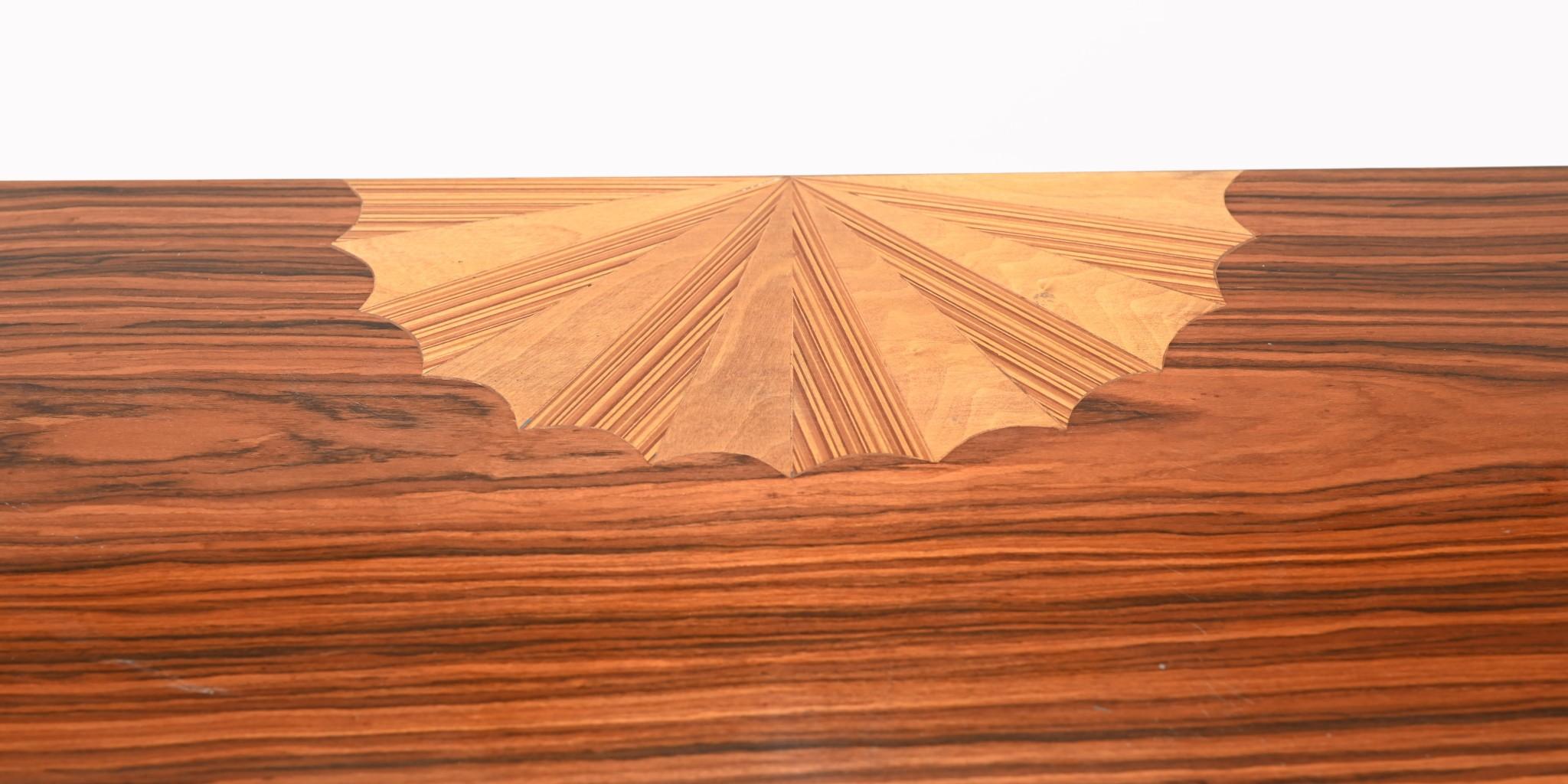 Late 20th Century I Heart Art Deco Hall Table Console Inlay Furniture For Sale