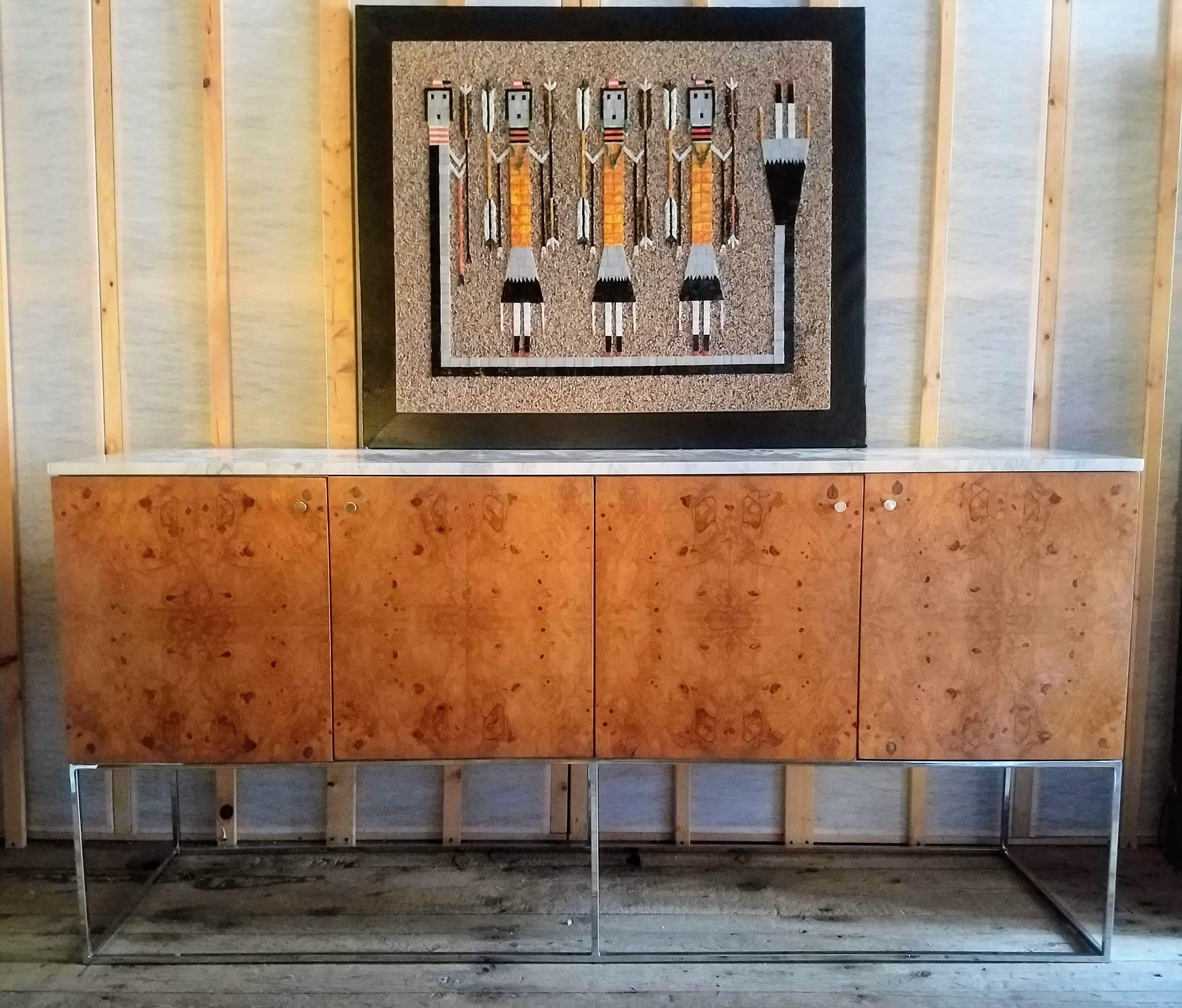 Panneau de mosaïque Yei Dancers de style Navajo du milieu du siècle par I. Henry, Californie années 1960 en vente 2