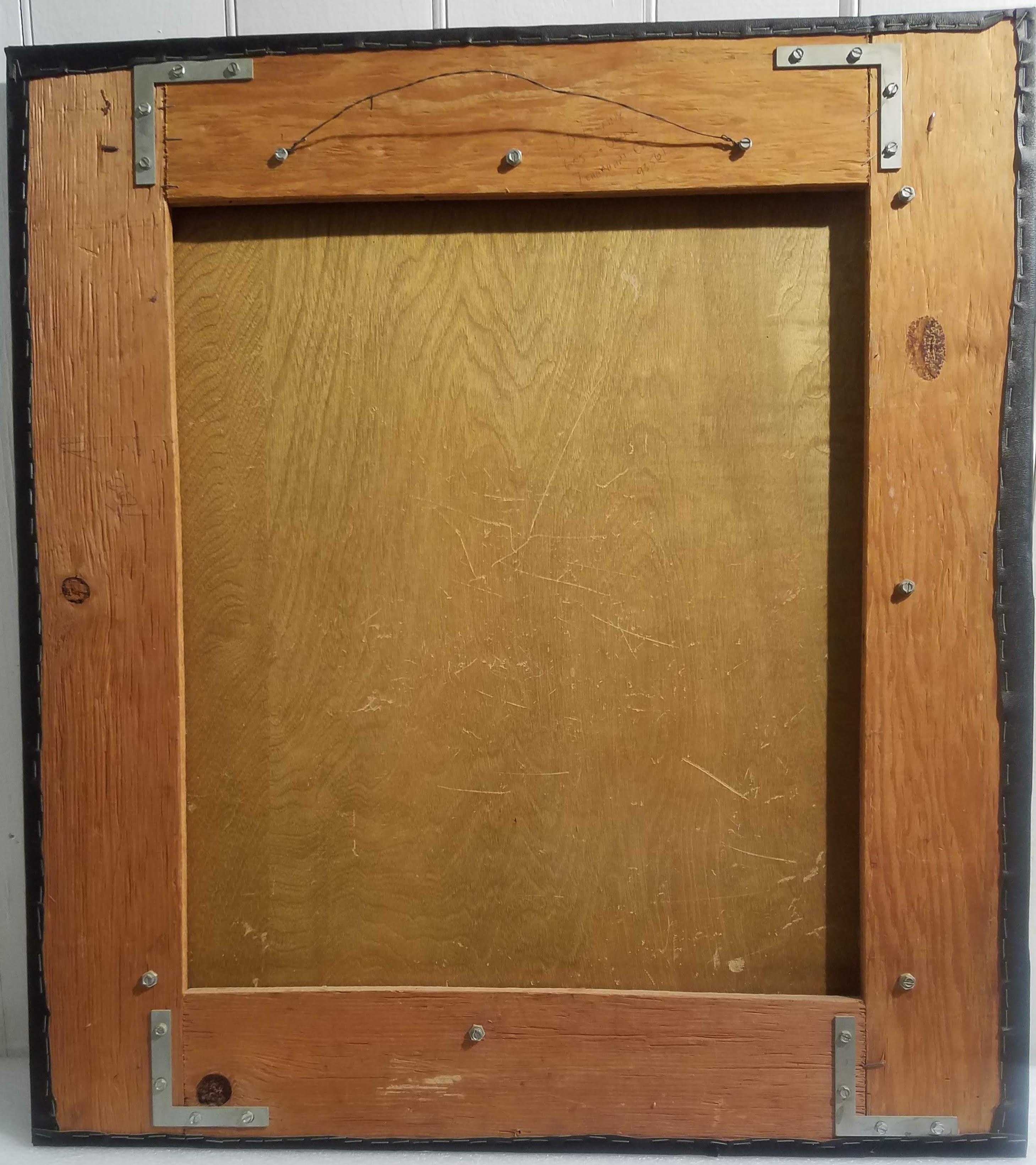 Navajo-Style Thunderbird Sand Painting Mosaic Panel, Mixed Media, 1960s CA. For Sale 6