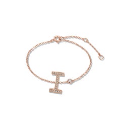 I-Initial Bezel Chain Anklet