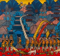 I Ketut Tagen Acrylic on Canvas Triptych, 3