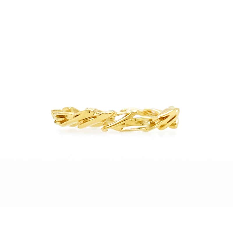 Customizable Hand-Painted Gold-Plated Stainless Steel Band Ring with ...