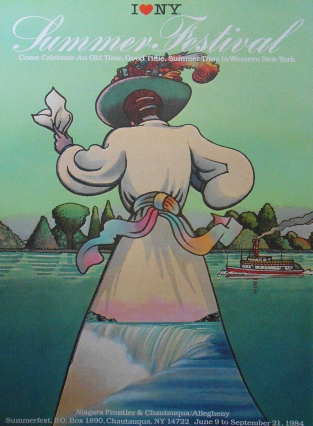I Love NY Summer Festival Original Poster by Milton Glaser, 1984 For Sale