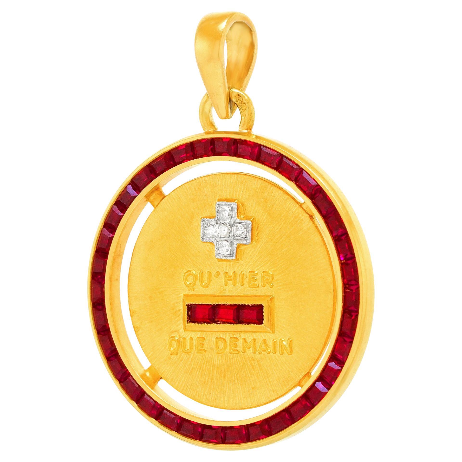 I Love You More Today Than Yesterday Pendant en venta