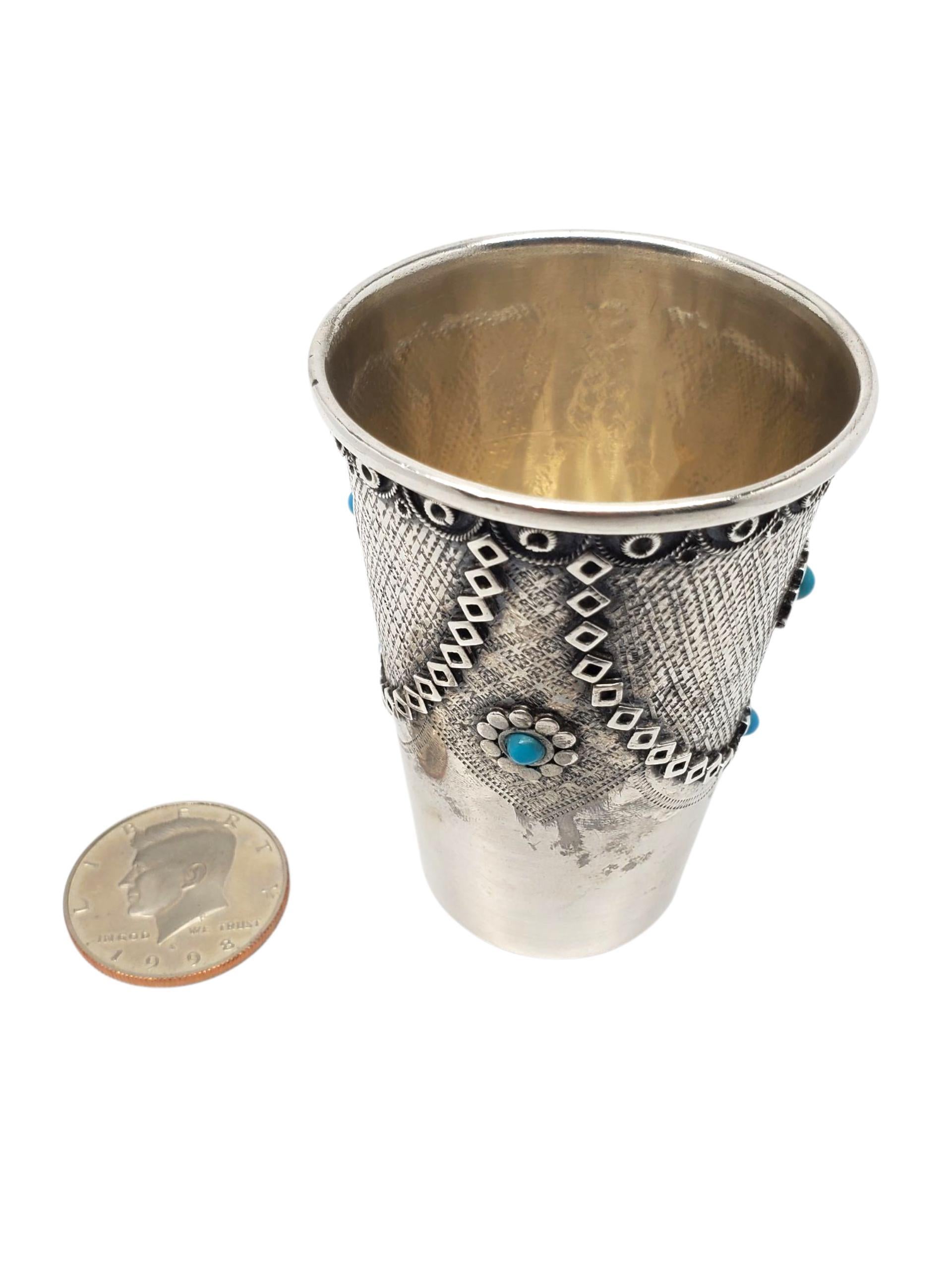 I. M. Fain Israel Sterling Silber Kiddusch-Becher #22640 für Damen oder Herren im Angebot