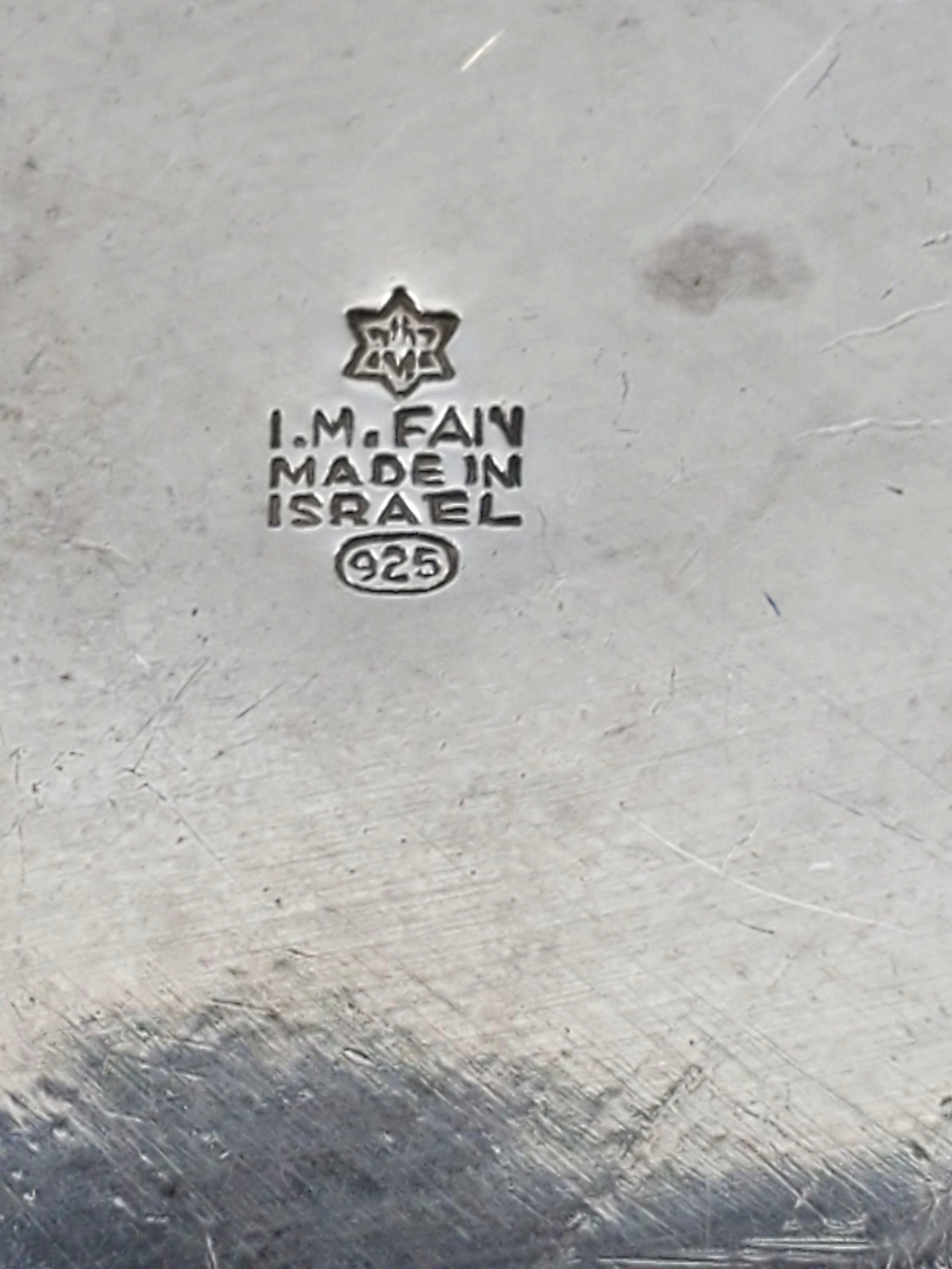 I. M. Fain Israel Sterling Silber Kiddusch-Becher #22640 im Angebot 1