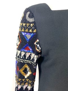 I. Magnin Black Mini Evening Dress