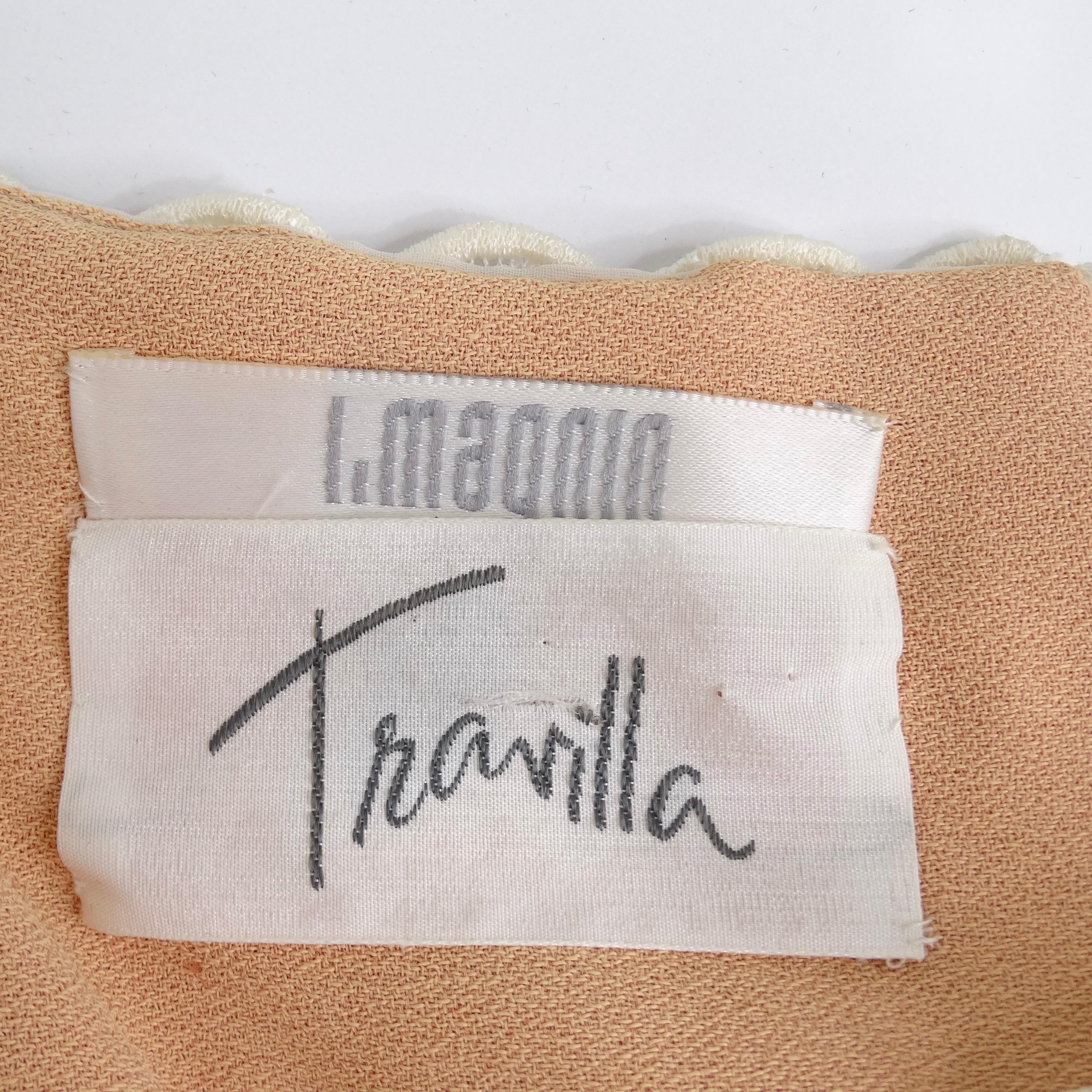 I Magnin Travilla - Robe de mariée en dentelle blanche des années 1980 en vente 5