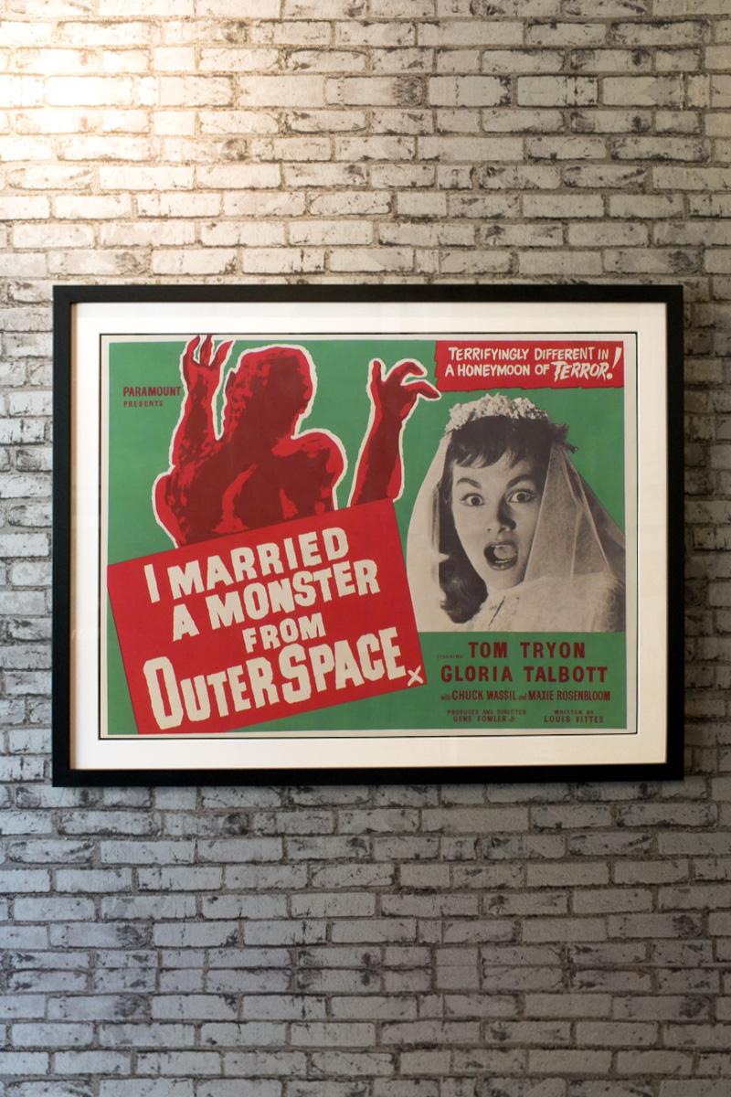 Despite the schlock-horror title, this is a well made, thought provoking Sci-fi film. A young bride discovers that her husband is not the man she fell in love with, but a hideous alien in a specially constructed shell. This is a rare UK quad with