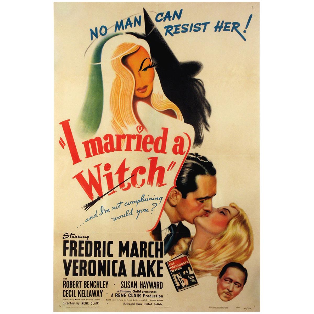 I Married a Witch '1942' Poster For Sale