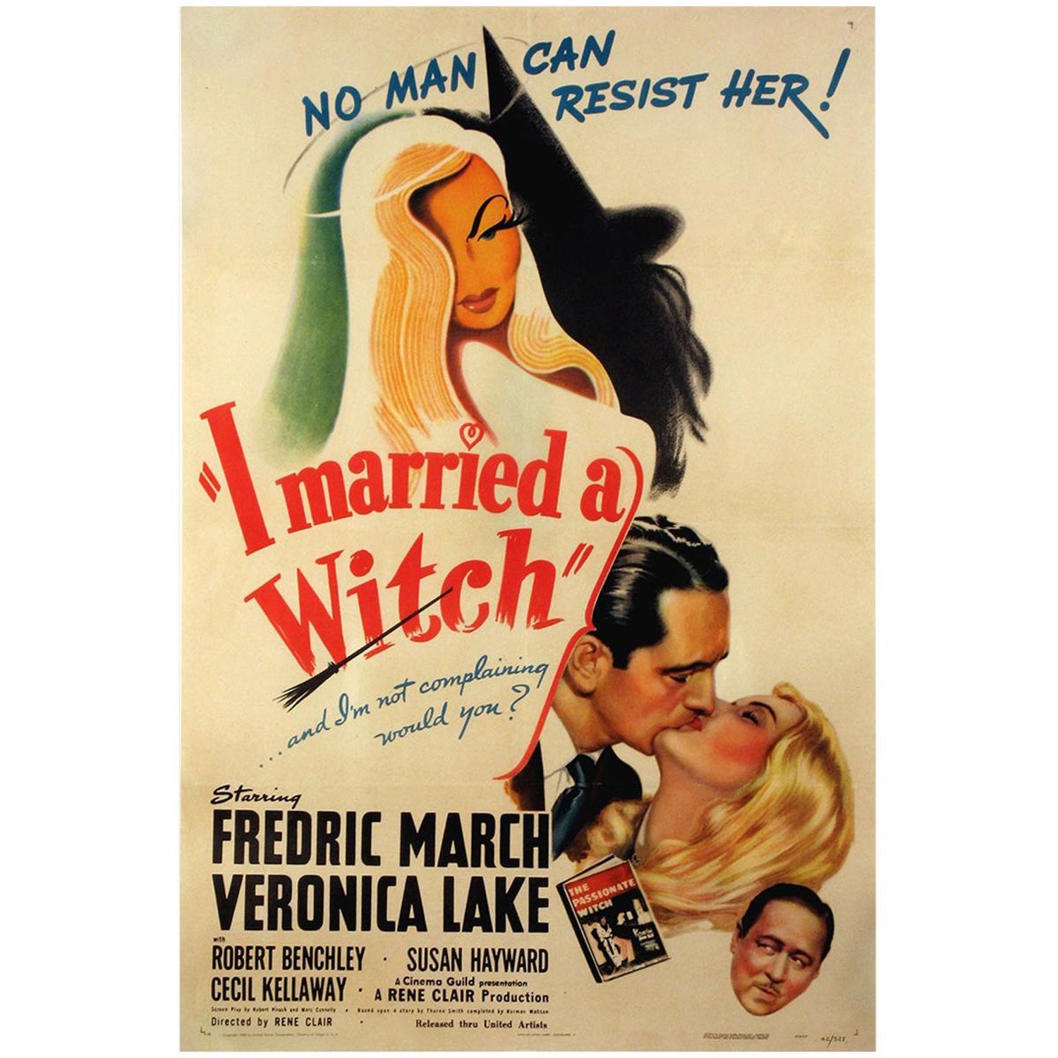 Fredric March A I Married a Witch Movie POSTER 11 x 17 Veronica Lake
