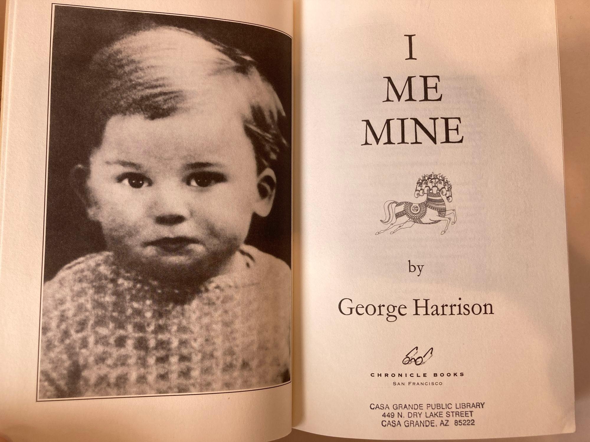 Paper I, Me, Mine Autobiography Memoir by English Musician George Harrison The Beatles For Sale