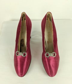 I. Miller Art Deco Flapper Shoes with Pave Heels