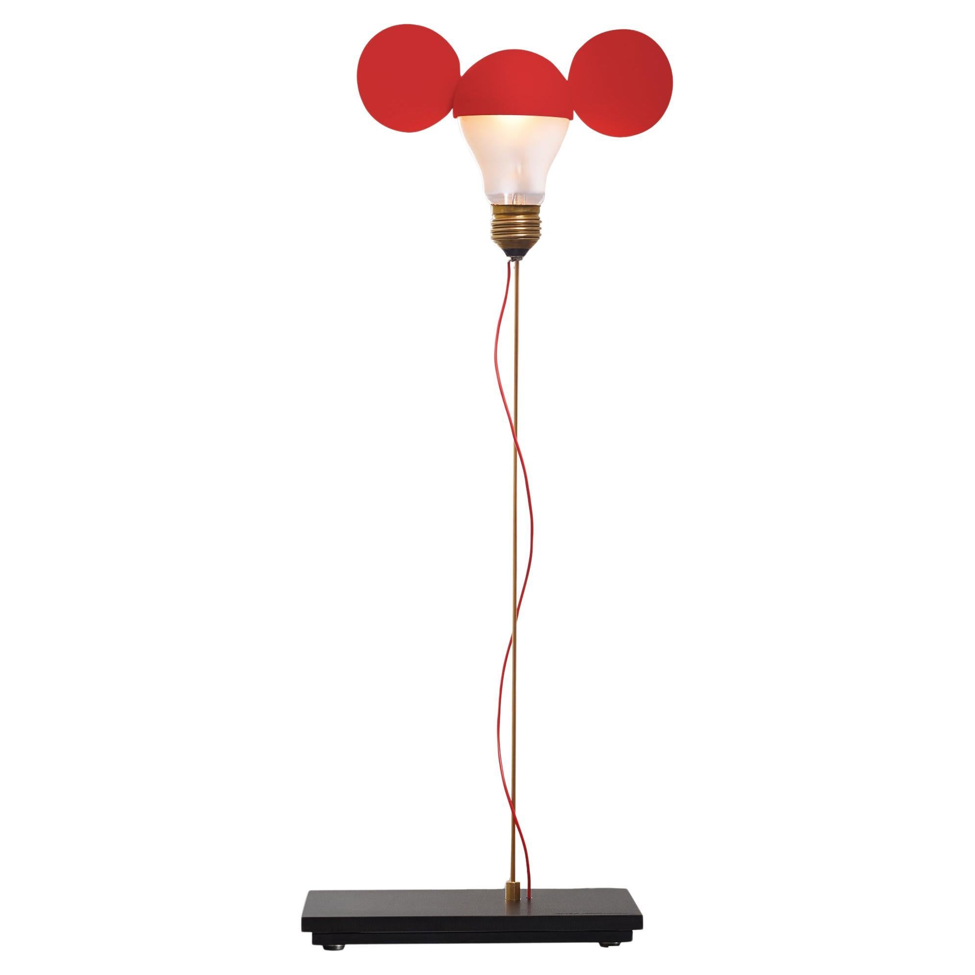 I Ricchi Poveri Toto red table lamp by Ingo Maurer For Sale