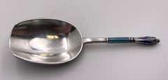 I. Saltykov Russian Enamel & Silver Spoon from Late 19th Century