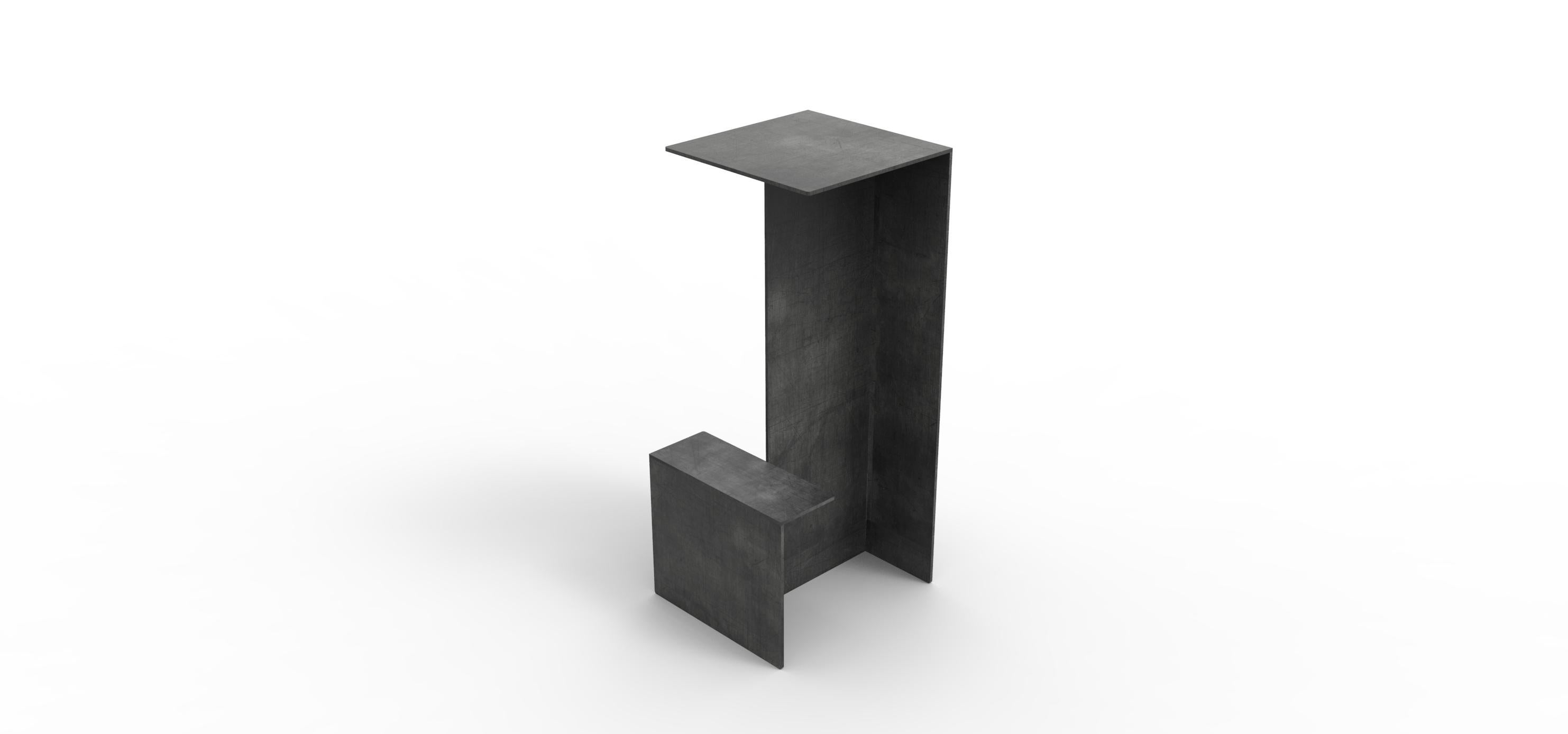 I stool by Neil Nenner and Avihai Mizrahi 
Objects 
Dimensions: H 70 x L 35 x W 32 cm
Materials: Iron

Avihai Mizrahi (b. 1979, Jerusalem), Independent designer / Artist and lecturer in visual communication, holds a B.des in visual