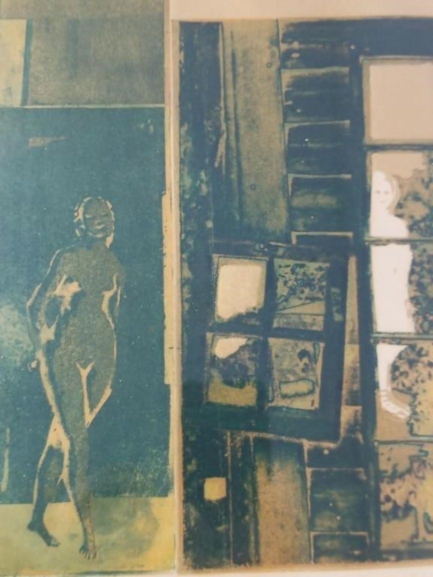 „I Visited Eden at Sunset“ – signierte Lithographie von Freda Guttman Bain (1974) (Moderne) im Angebot