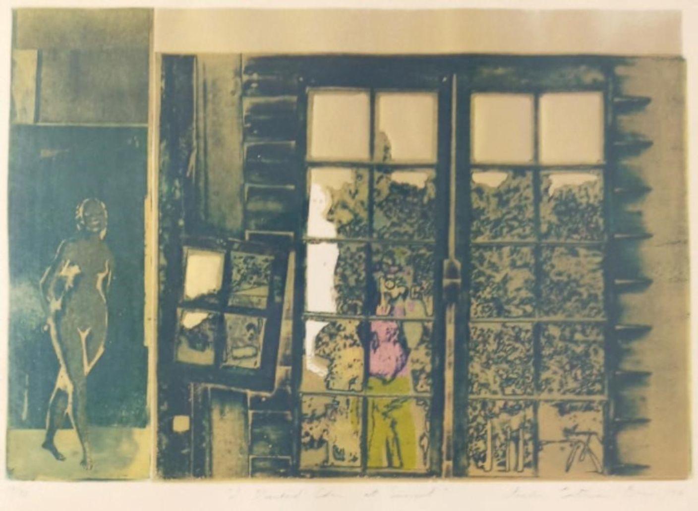 „I Visited Eden at Sunset“ – signierte Lithographie von Freda Guttman Bain (1974) im Zustand „Gut“ im Angebot in West Hollywood, CA