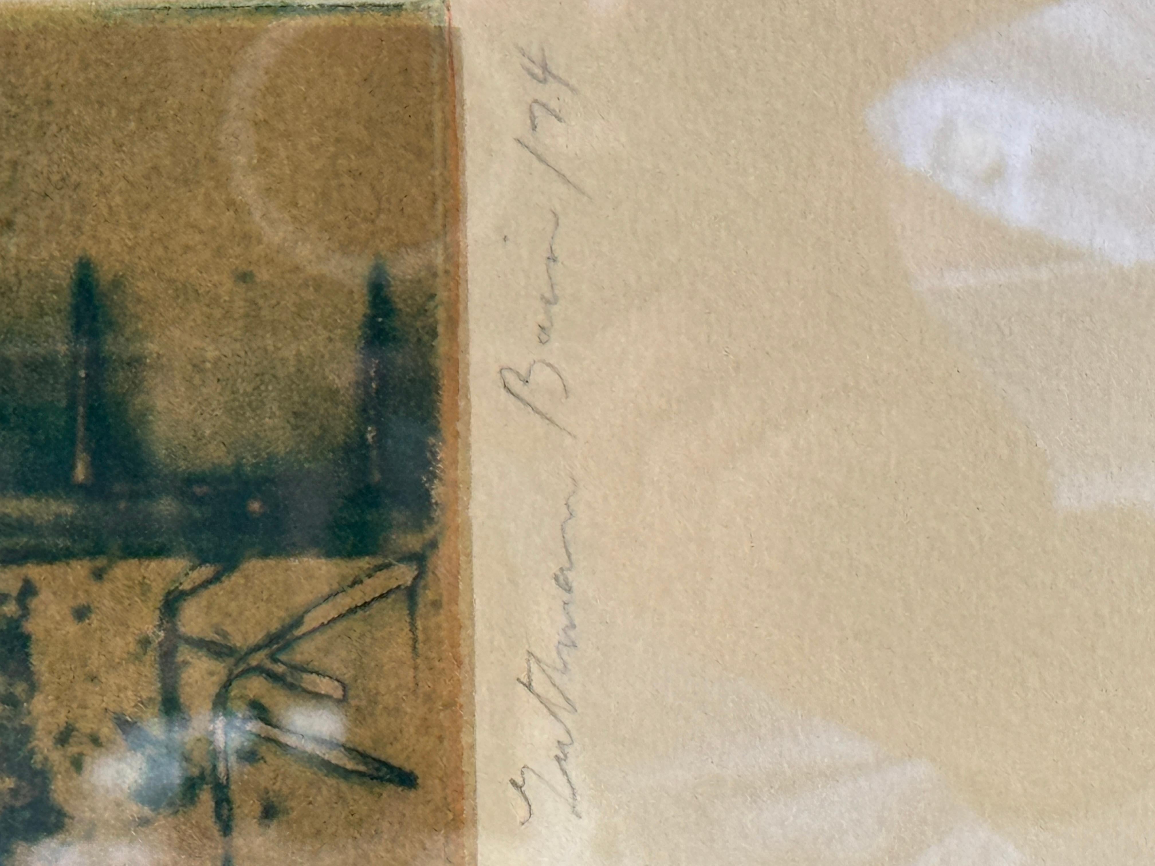 „I Visited Eden at Sunset“ – signierte Lithographie von Freda Guttman Bain (1974) (Papier) im Angebot