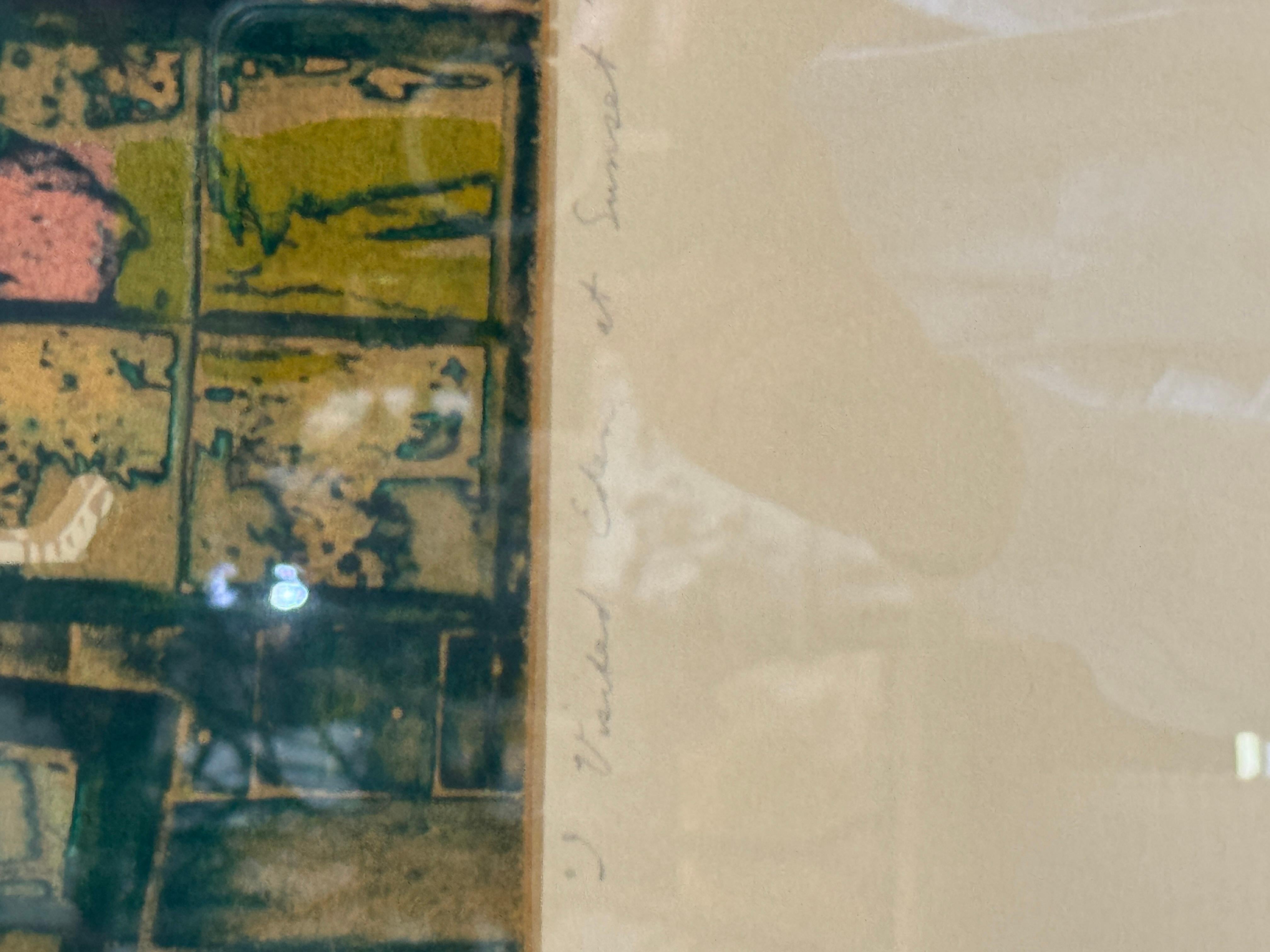 „I Visited Eden at Sunset“ – signierte Lithographie von Freda Guttman Bain (1974) im Angebot 1