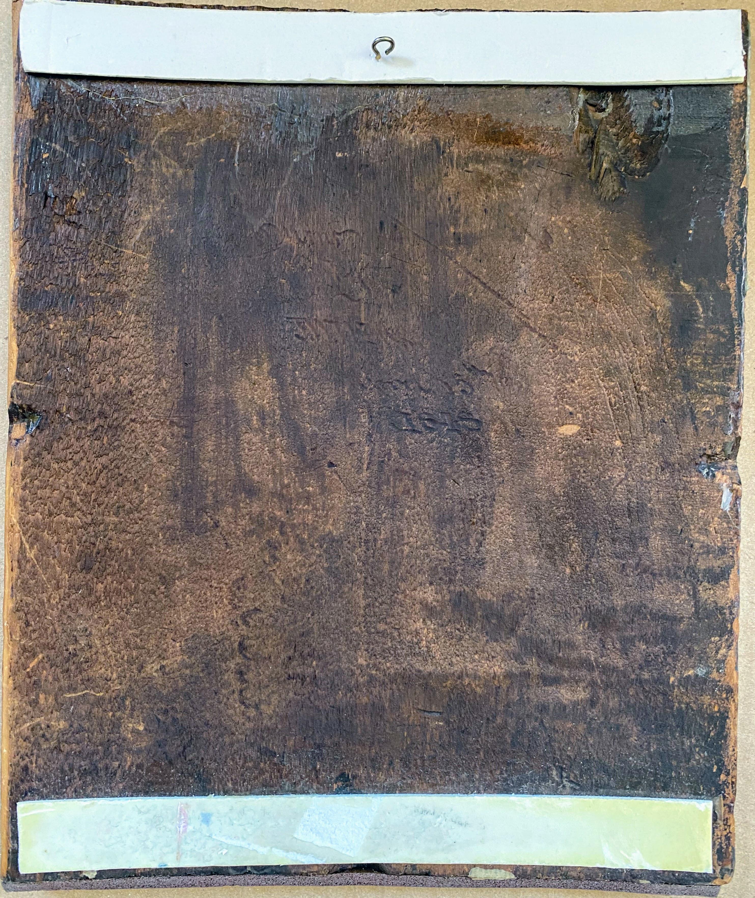 eine wunderbare antike Schürhakenarbeit/Pyrographie-Tafel von I. W. Wells, einem amerikanischen Künstler, der zwischen 1845 und 1880 blühte. Er war in Pennsylvania/Philadelphia tätig, doch die meisten seiner Werke werden in der Pinto Collection