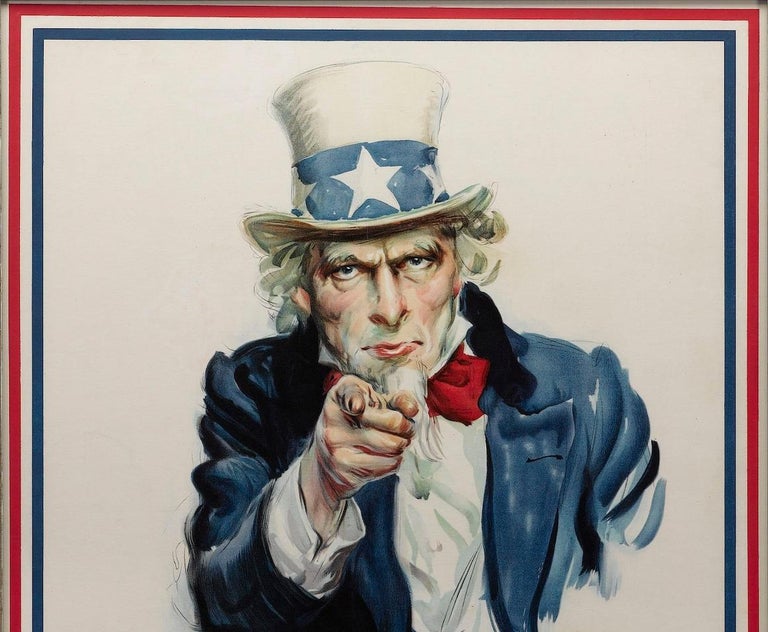 "I Want You for the U.S. Army" Original WWI Poster, James Montgomery