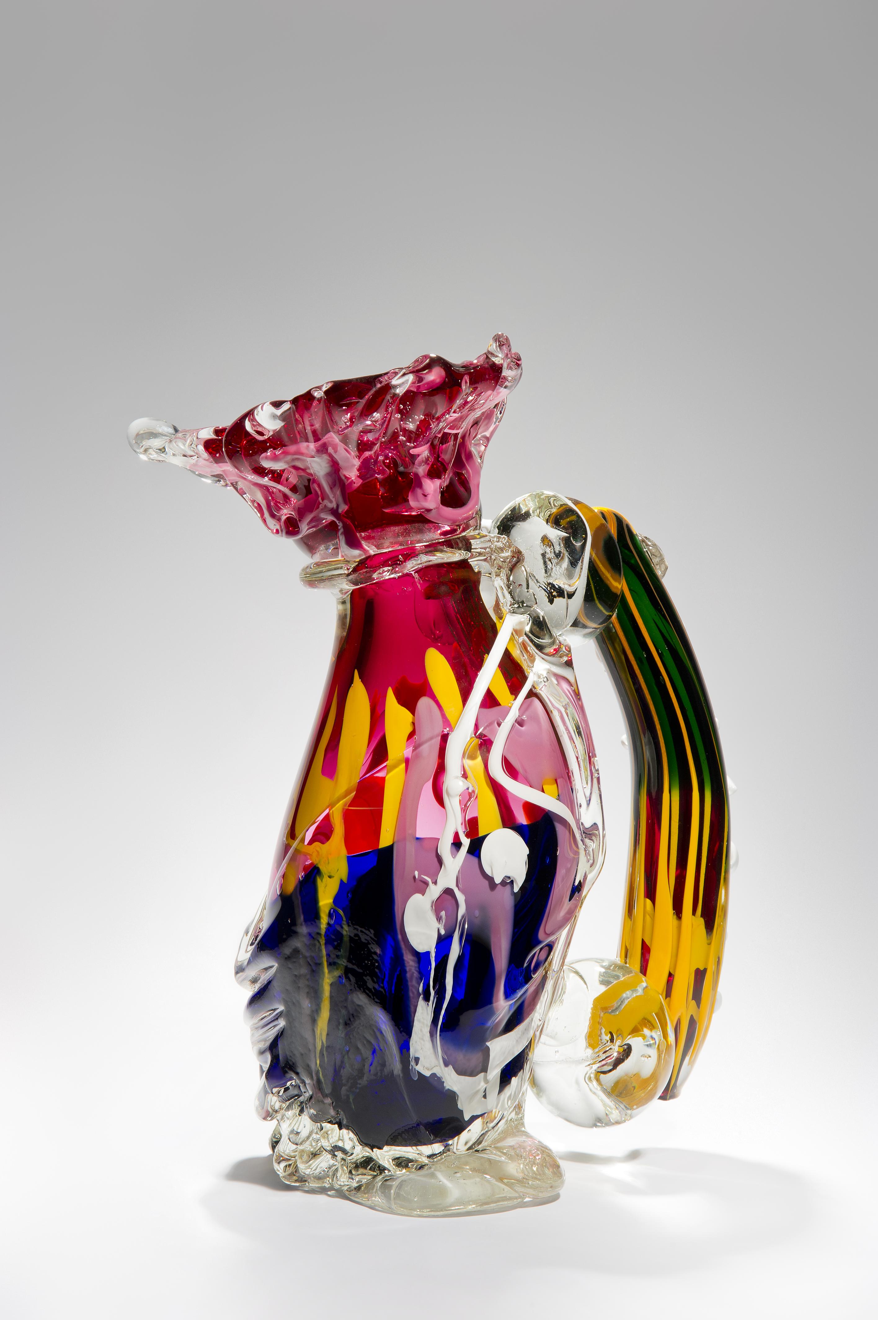 I was S, is a unique clear and multicolored glass sculpture by the Swedish artist Fredrik Nielsen. The artist literally freehand sculpts his glass to create these monumental artworks.

Predominantly experimental, Nielsen’s artworks are made in