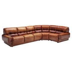 i4 Mariani Large Sectional Sofa in Brown Leather