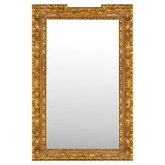 Miroir baroque italien en bois doré de style I8e siècle de Paul Ferrante