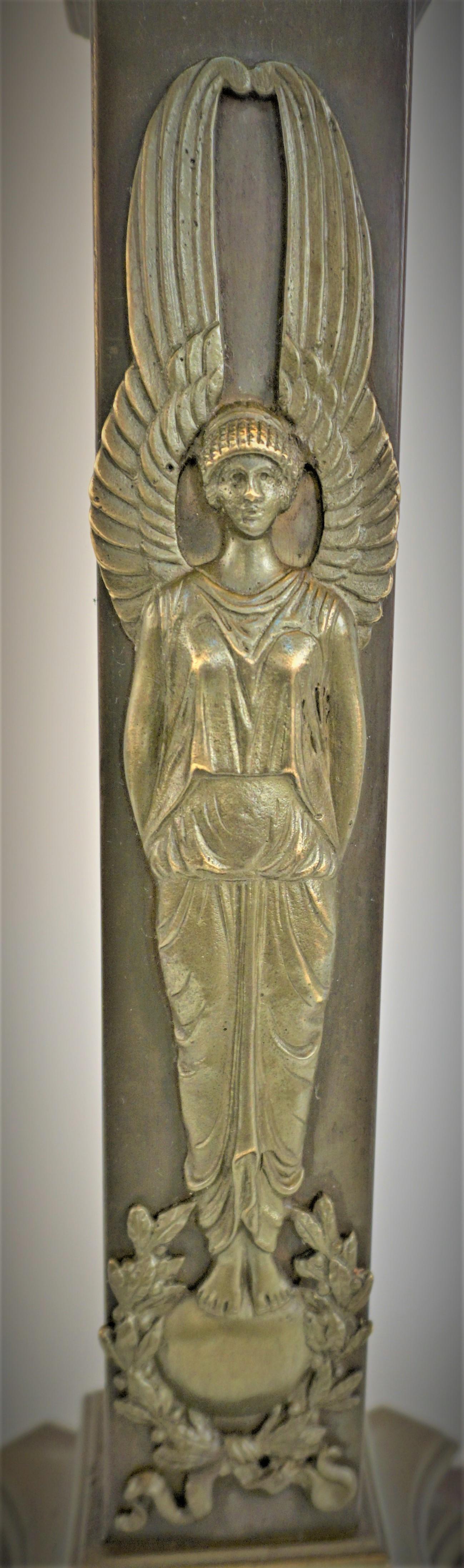 I9th Century Bronze Empire Table-Desk Lamp  In Good Condition For Sale In Fairfax, VA