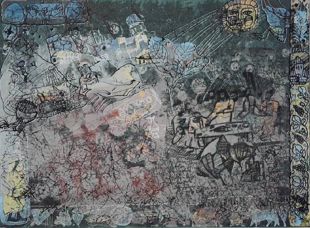 "Celebrations" , silkscreen, 1998.