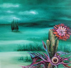 Zeitgenössische georgische Kunst von Ia Liparteliani - Kaktusblüte