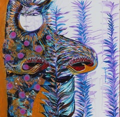 Georgianische zeitgenössische Kunst von Ia Liparteliani - Two Seeds