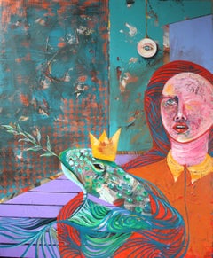 Georgianische zeitgenössische Kunst von Ia Liparteliani – Gelber Traum
