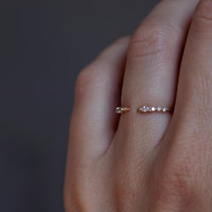 Iabet Cuff Ring in 14K Gold & Diamonds by Anastassia Sel Jewelry